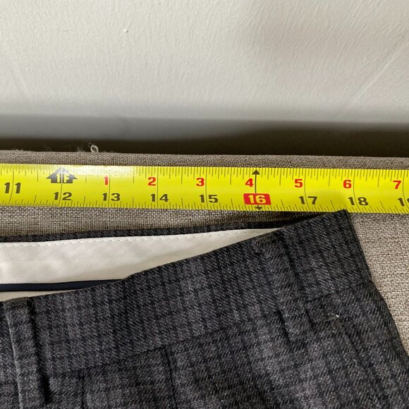 Ralph Ralph Lauren Dress Pants Men's 36 x 32 Black-ish Gray Geometric Office - Picture 9 of 13